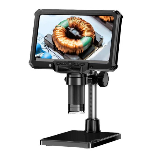 MK7 7 Inch Rotatable HD Display Digital Industrial Microscope Repair & Inspection Tool, Without Light, With Light