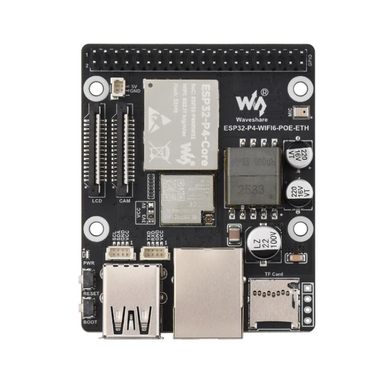 WAVESHARE ESP32-P4-WIFI6-POE-ETH Development Board Supports Power Over Ethernet (PoE), Package C