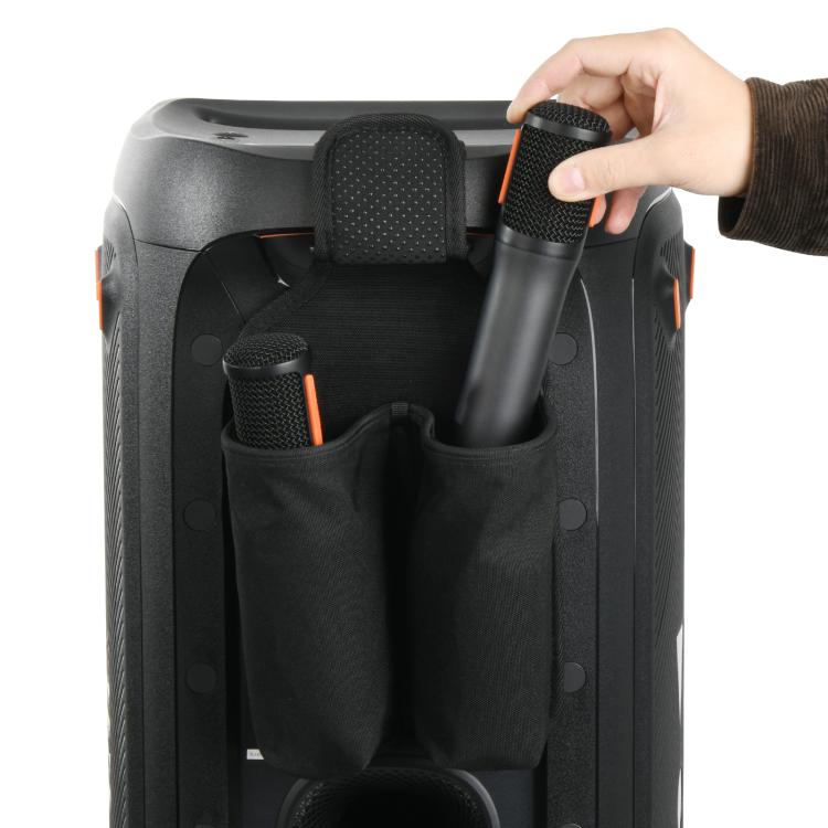 For JBL Partybox Series Microphone Holder Universal Storage Bag Strap Mount, Bag (Black)