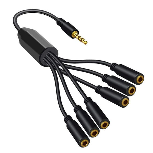 3.5mm Laptop Headphone AUX Adapter Cable, 1 To 6, 1 To 5, 1 To 4, 1 To 3