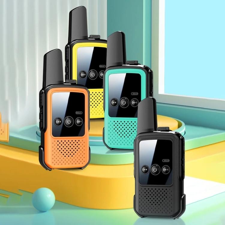 Mini Wireless Long Range Parent Child Walkie Talkie, 2pcs Black, 2pcs Orange, 2pcs Green, Single Black, Single Orange, Single Green