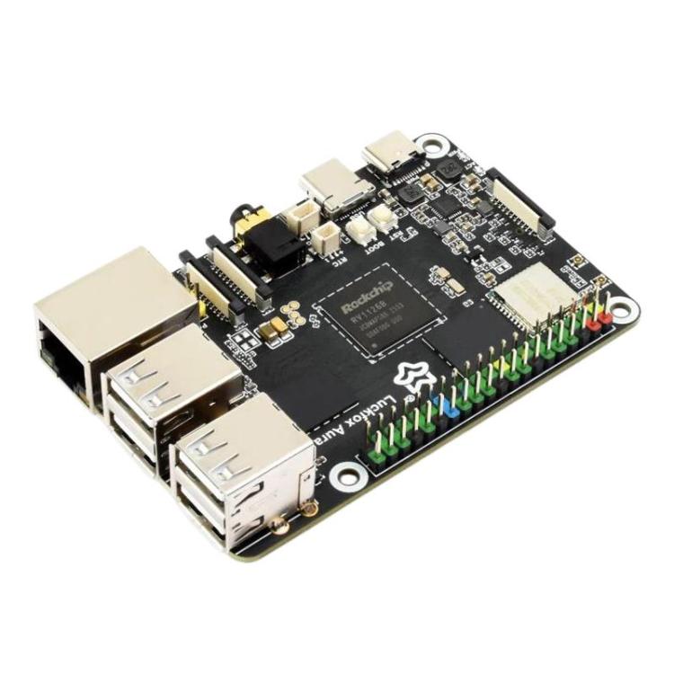 Luckfox Aura High-Performance Linux Development Board Rockchip RV1126B Quad-Core 1.6GHz Processor, RAM 2GB eMMC Flash 64GB, RAM 4GB No eMMC, RAM 4GB eMMC Flash 64GB