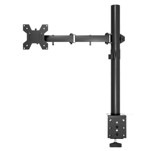 Desk Clamp Monitor Stand with Telescopic Arm, 40cm Height-Adjustable Pole Mount for Computer Screens, Pole Mount