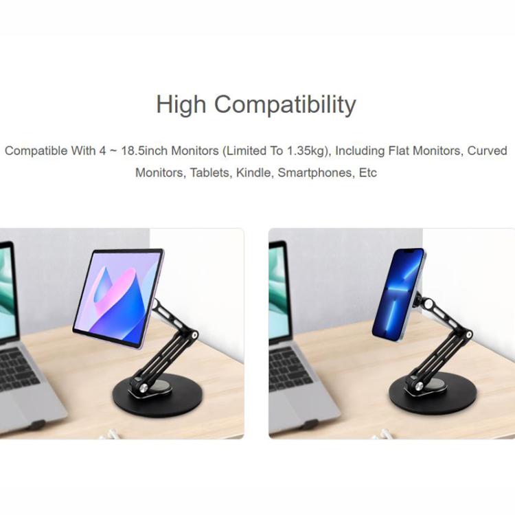 WAVESHARE Portable Monitor Magnetic Adjustable Stand, Compatible With 4-18.5 inch Monitors, Magnetic 4-18.5 inch Monitors