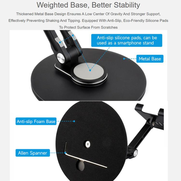 WAVESHARE Portable Monitor Adjustable Stand, Compatible with 4-18.5 inch Monitors, 4-18.5 inch Monitors