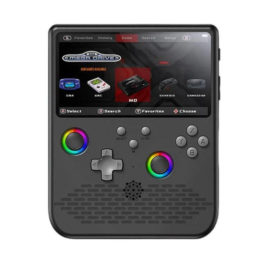 H5 5 Inch IPS HD Handheld Game Console With RGB Ambient Light Retro Mini Arcade, Portable Game Machine, Black Body Grey Key 64G, White Body Purple Key 64G, Black Body Purple Key 64G, White Body White Key 64G, Black Body Grey Key 128G                   ...