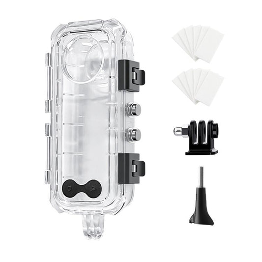 For Insta360 X5 Invisible Dive Case 45M/147ft Waterproof Underwater Housing Shell With Seamless 360 Degree Stitching, PC Lens