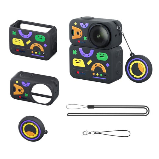 For DJI Osmo Nano aMagisn Fun Pattern Silicone Case 5-in-1 Full Body Protective Cover Skin with Lens Cap