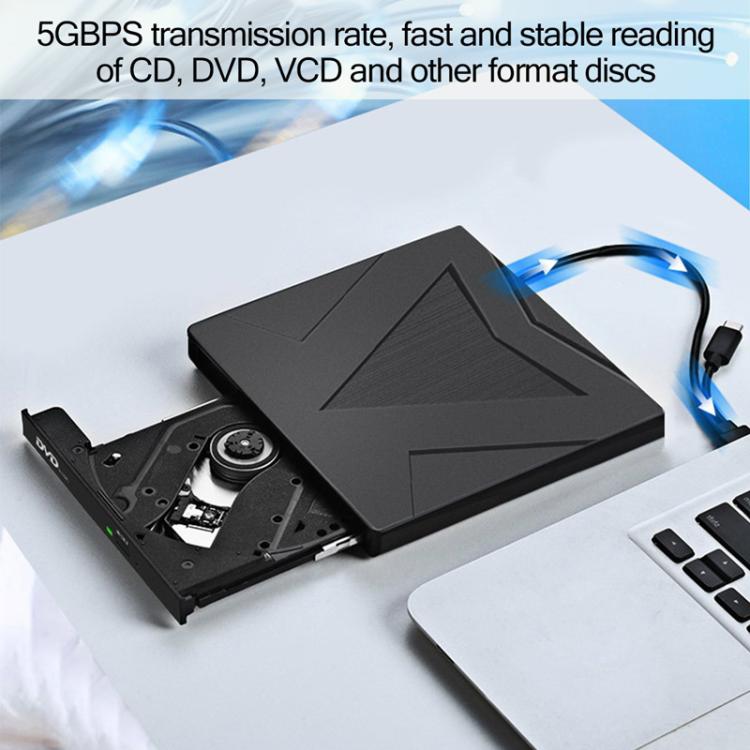 External DVD Drive USB 3.0 & Type-C Dual Interface Portable External Drive, Portable External Drive