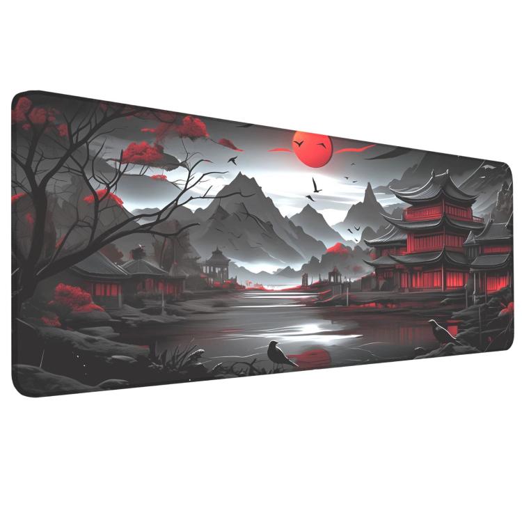Stain-Resistant Ancient Landscape Mouse Pad, E-Sports Gaming Keyboard Desk Mat, 30 x 60 x 0.2cm, 30 x 60 x 0.3cm, 30 x 70 x 0.2cm, 30 x 70 x 0.3cm