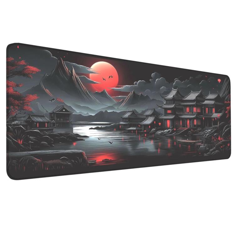 Stain-Resistant Ancient Landscape Mouse Pad, E-Sports Gaming Keyboard Desk Mat, 30 x 60 x 0.2cm, 30 x 60 x 0.3cm, 30 x 70 x 0.2cm, 30 x 70 x 0.3cm