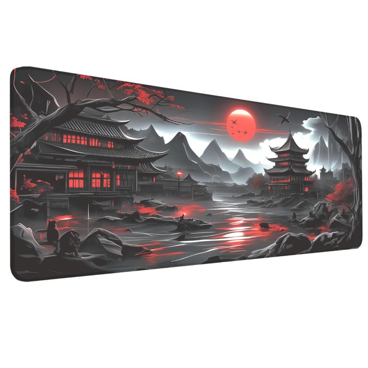 Stain-Resistant Ancient Landscape Mouse Pad, E-Sports Gaming Keyboard Desk Mat, 30 x 60 x 0.2cm, 30 x 60 x 0.3cm, 30 x 70 x 0.2cm, 30 x 70 x 0.3cm