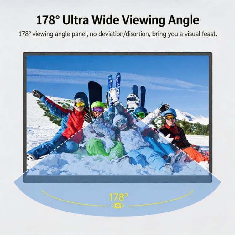 13.3 Inch 1080P FHD Touchscreen Portable Monitor Laptop Screen Extender With Dual Type-C Mini HDMI, 13.3 Inch 1080P