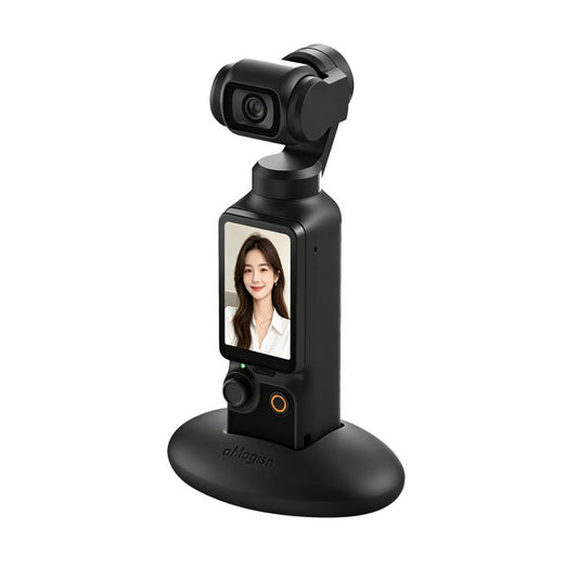 For DJI Osmo Pocket 4 / 3 aMagisn Silicone Desktop Stand Base Non-Slip Dashboard Car Mount with Adhesive