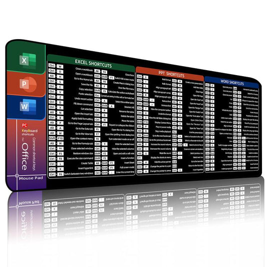 Large Shortcut Keys Mouse Pad Multi-Language Options Available Fray-Free Stitched Edges Keyboard Pad, 400x800x2mm, 400x800x3mm, 400x900x2mm, 400x900x3mm