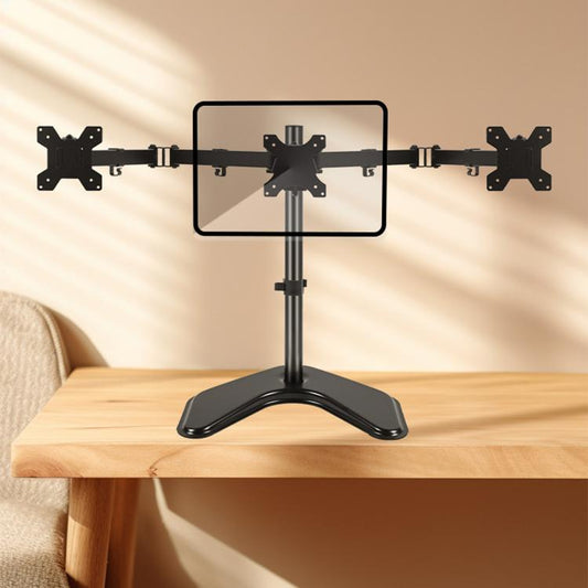 Three-Screen 360 Degree Rotating Base Cantilever Monitor Mount, ZX-T033V