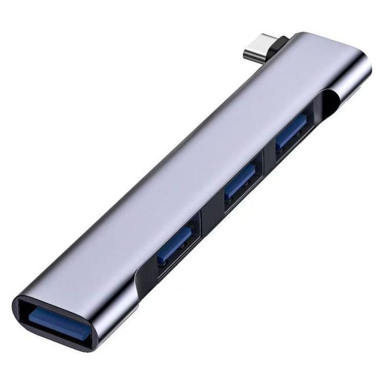 Side-Bend 4 In 1 Expander Splitter External HUB, USB+USB 2.0 x 3+USB 3.0, Type-C+USB 2.0 x 3+USB 3.0, Type-C+USB 2.0 x 2+PD+USB 3.0