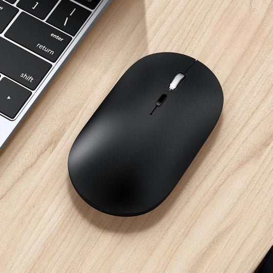 Dual Mode Wireless Bluetooth Mouse Type-C Rechargeable Slim Silent Mouse with 3D Alloy Scroll Wheel 3 Adjustable DPI 800/1200/1600