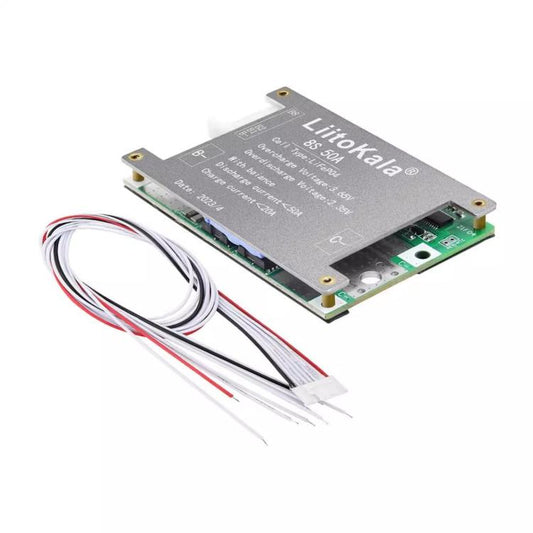 LiitoKala LiFePO4 BMS 8-cell Lithium Iron Phosphate Battery Protection Board, 8S-24V 50A
