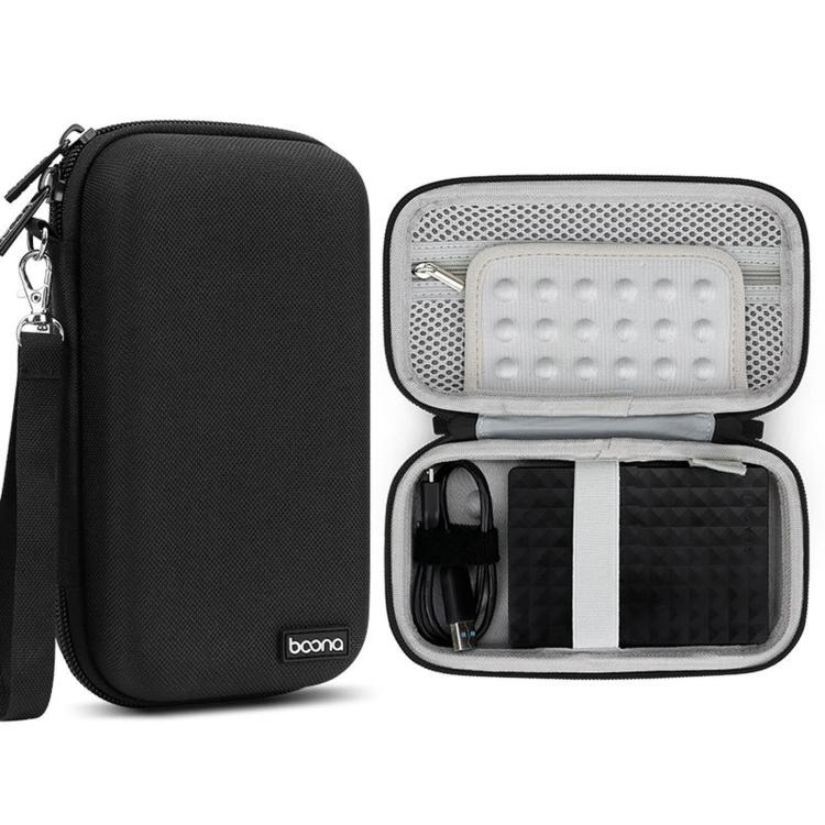 Baona BN-F007 Hard EVA External Hard Drive Case Shockproof Power Bank Organizer Electronic Travel Bag, Small Gray, Small Black, Large Gray, Large Black