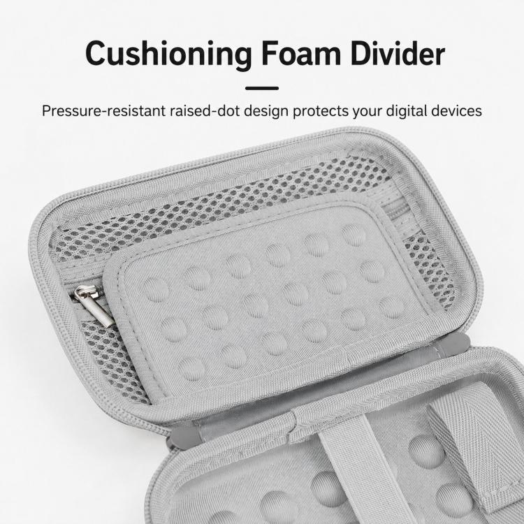 Baona BN-F007 Hard EVA External Hard Drive Case Shockproof Power Bank Organizer Electronic Travel Bag, Small Gray, Small Black, Large Gray, Large Black