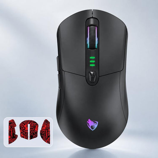 T-WOLF X5 Tri-Mode Wireless Gaming Mouse 12800 DPI Adjustable Rechargeable Gamer Mouse With RGB Backlit