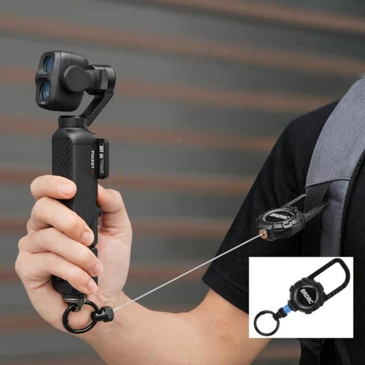 For DJI Osmo Packet 4 / 3 BRDRC Magnetic Telescopic Backpack Hook Anti-Loss Rope, Magnetic