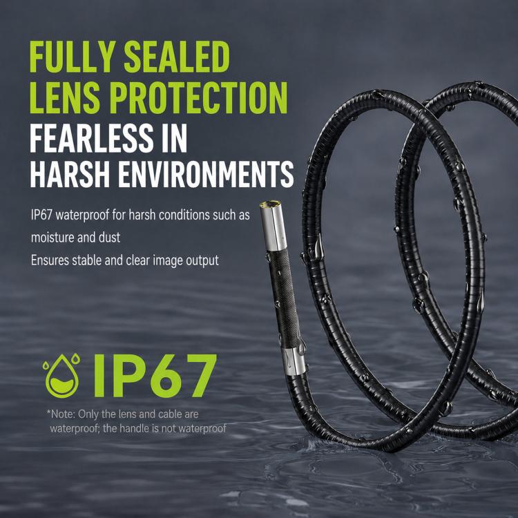 ANYKIT AD100 360-Degree Rotatable Industrial Endoscope IP67 Waterproof HD Auto Repair Borescope, AD100