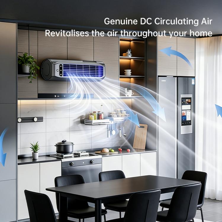 E7 Digital Display Desktop Tower Fan For Home Punch-Free Wall Mount & Table Fan With Phone Holder