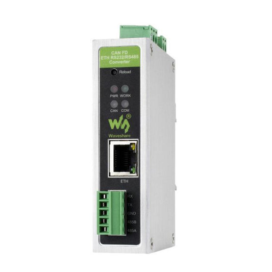 Waveshare CAN FD Protocol Converter CAN FD To ETH/RS232/RS485 Bidirectional Data Communication, CAN FD To ETH/RS232/RS485
