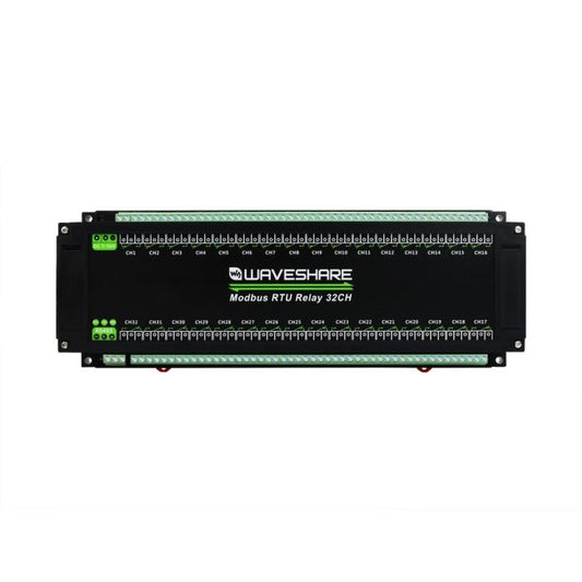 Waveshare Modbus RTU 32-Ch Relay Module RS485 Interface With Multiple Isolation Protection Circuits, 25140