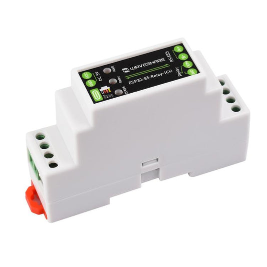 Waveshare 32152 Industrial 1-Channel ESP32-S3 WiFi Relay Module Supports WiFi / Bluetooth / RS485 Control, 32152
