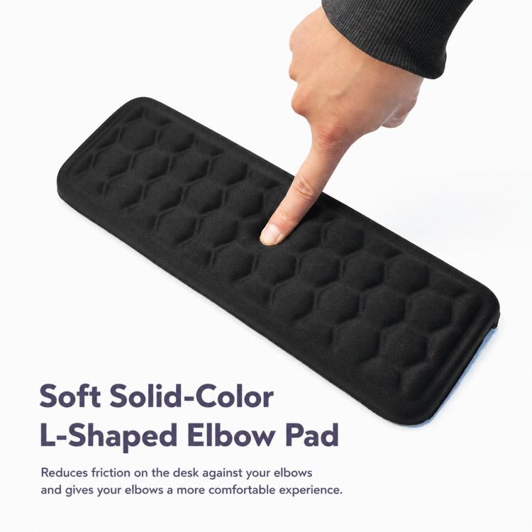 L-Shaped Elbow Pad for Desk Ergonomic Keyboard Wrist Rest Support Non-Slip Soft Foam Cushion for Desk Edge