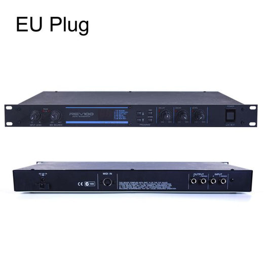 REV100 Professional Digital Reverb Effects Processor Stereo Delay Reverberator For Stage & Studio, EU Plug, US Plug, UK Plug