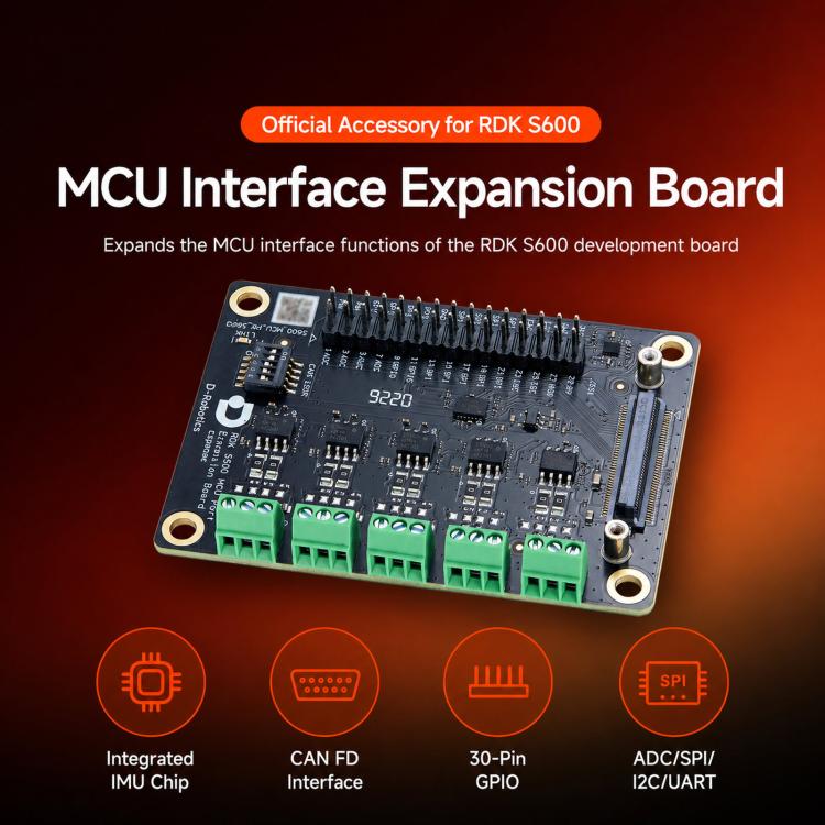 Yahboom D-Robotics RDK S600 MCU Port Expansion Board 5-Channel CAN FD Up to 8Mbps, RDK S600 MCU