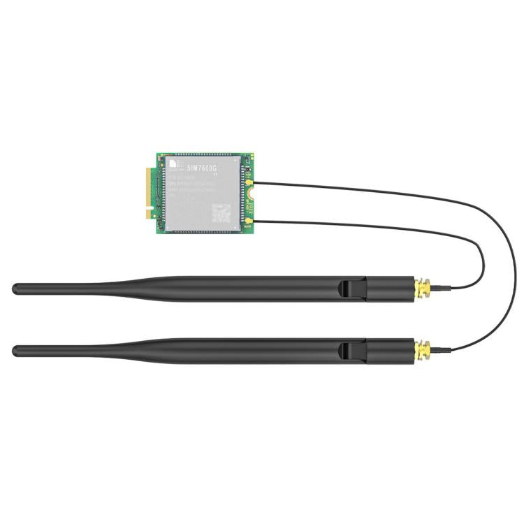 Yahboom SIM7600G-H-M2 Global Band 4G LTE Cat4 Cellular Module, Module Only, with Dual Antennas, with Antennas & USB Expansion Board, Telemetry Kit