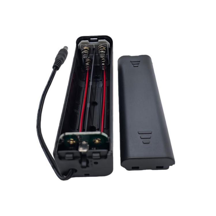 8 AA Battery Holder with ON/OFF Switch 12V Portable Double A Battery Case with 5.5mm x 2.1mm DC Male Plug, 8 AA 12V Square