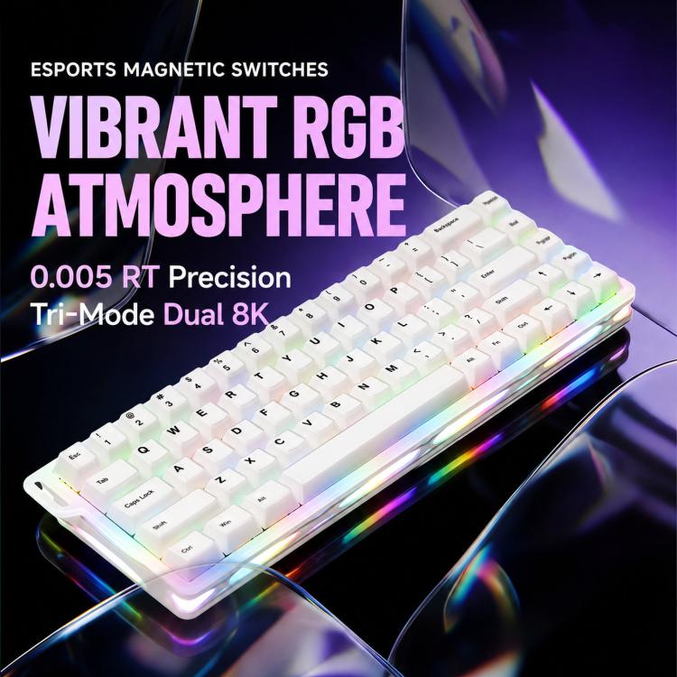 MONSGEEK Verve 68 ARGB 2-Layer Keycaps Magnetic Switch Keyboard E-Sports Gaming Mechanical Keyboard, Wired, 3-Mode
