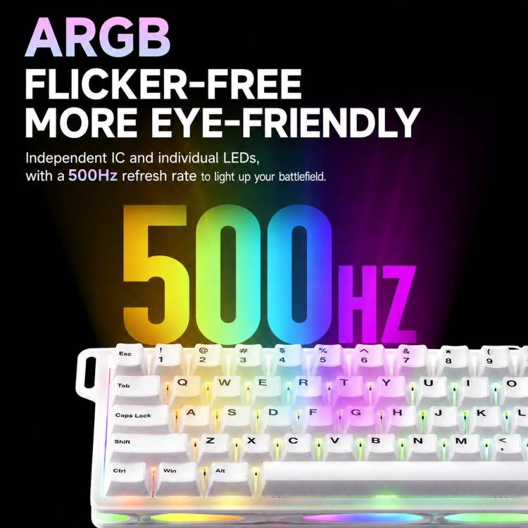 MONSGEEK Verve 68 ARGB 2-Layer Keycaps Magnetic Switch Keyboard E-Sports Gaming Mechanical Keyboard, Wired, 3-Mode