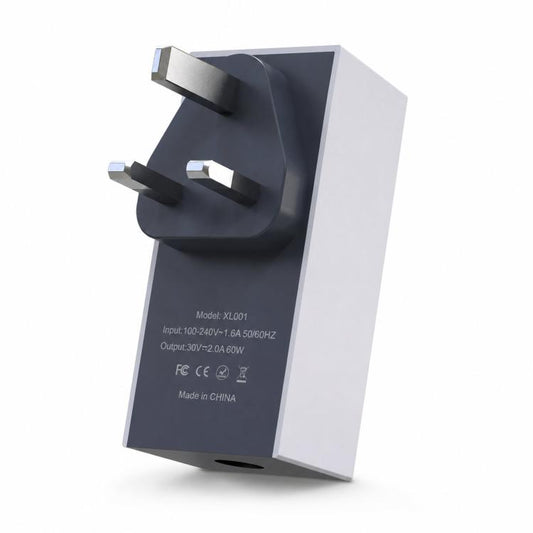For Starlink Mini 60W Power Adapter 30V 2A DC Power Supply Plug, Power Cord Not Included, UK Plug