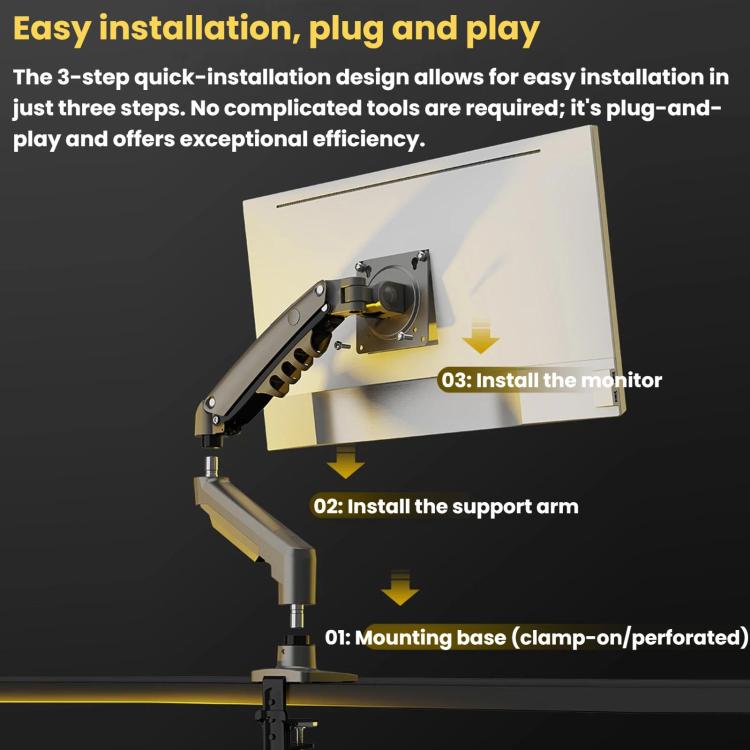 NORTH BAYOU Computer Monitor Height Adjustable Stand Omnidirectional Robotic Arm
