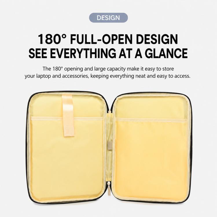 180 Degree Open Tablet Sleeve Bag With Front Pocket Handheld Carrying Case, 11/12 inch, 13.3/14 inch, 15.6/16 inch