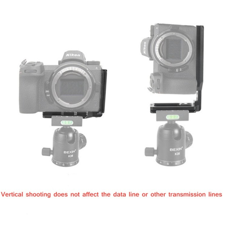 BEXIN for Nikon Z7 / Z6 Push-Pull Type Aluminum Alloy Vertical Shoot Quick Release L Plate Bracket Base Holder, BEXIN for Nikon Z7
