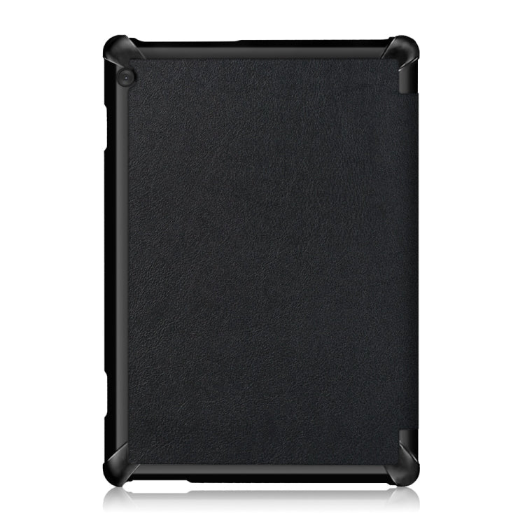 3-folding Custer Texture Deformation Flip Leather Case for Lenovo Tab M10 TB-X605F / X505F