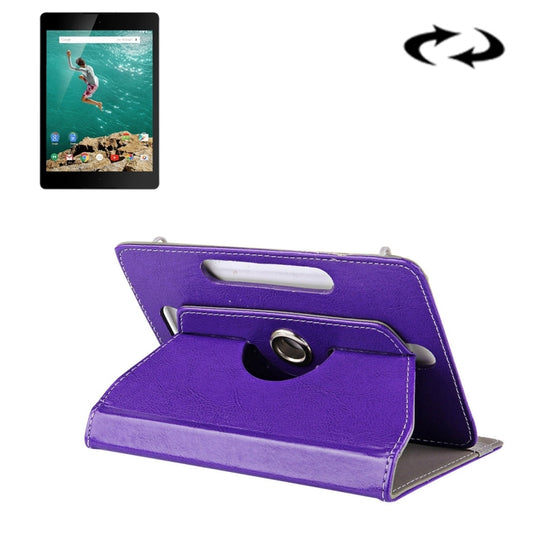 9 inch Tablets Leather Case Crazy Horse Texture 360 Degrees Rotation Protective Case Shell with Holder for ONDA V891w, Ramos i9s Pro & Win8, Colorfly i898W & i898A, 9 inch Purple, 9 inch White, 9 inch Black, 9 inch Orange, 9 inch Red, 9 inch Baby Blue ...