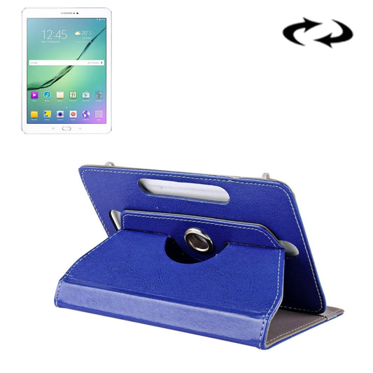 10 inch Tablets Leather Case Crazy Horse Texture 360 Degrees Rotation Protective Case Shell with Holder for Asus ZenPad 10 Z300C, Huawei MediaPad M2 10.0-A01W, Cube IWORK10, 10 inch Blue, 10 inch Magenta, 10 inch Purple, 10 inch Baby Blue, 10 inch Whit...