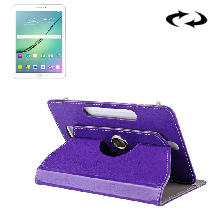 10 inch Tablets Leather Case Crazy Horse Texture 360 Degrees Rotation Protective Case Shell with Holder for Asus ZenPad 10 Z300C, Huawei MediaPad M2 10.0-A01W, Cube IWORK10, 10 inch Blue, 10 inch Magenta, 10 inch Purple, 10 inch Baby Blue, 10 inch Whit...