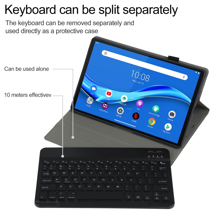 AM10S Detachable Bluetooth Backlight Keyboard Ultrathin Horizontal Flip Leather Tablet Case with Holder for Lenovo M10 Plus 10.3 inch X606F, For Lenovo M10 Plus