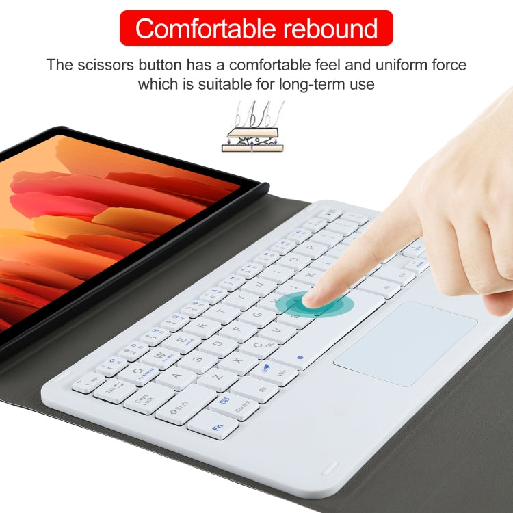 A500-A Detachable Bluetooth Keyboard Ultrathin Horizontal Flip Leather Tablet Case with Touchpad & Holder for Samsung Galaxy Tab A7 10.4 (2020) T500 / T505, For Samsung Galaxy Tab A7 10.4 (2020)