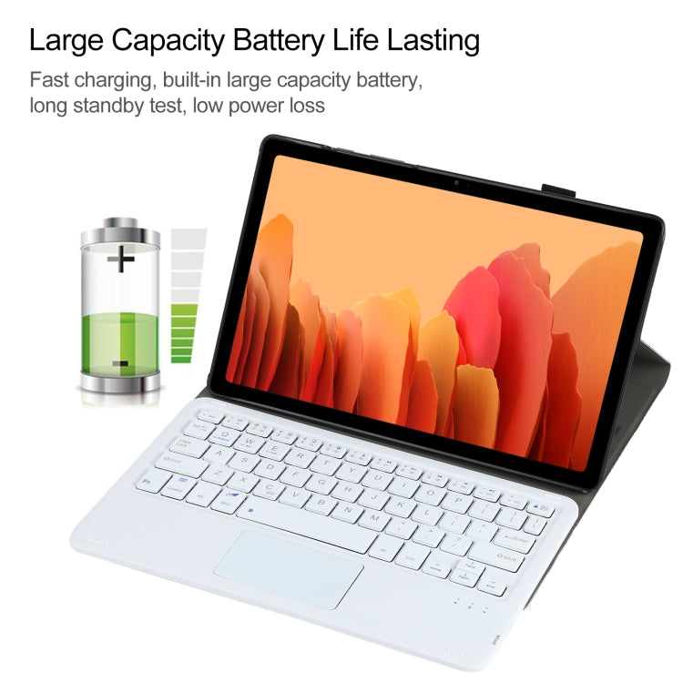 A500-A Detachable Bluetooth Keyboard Ultrathin Horizontal Flip Leather Tablet Case with Touchpad & Holder for Samsung Galaxy Tab A7 10.4 (2020) T500 / T505, For Samsung Galaxy Tab A7 10.4 (2020)